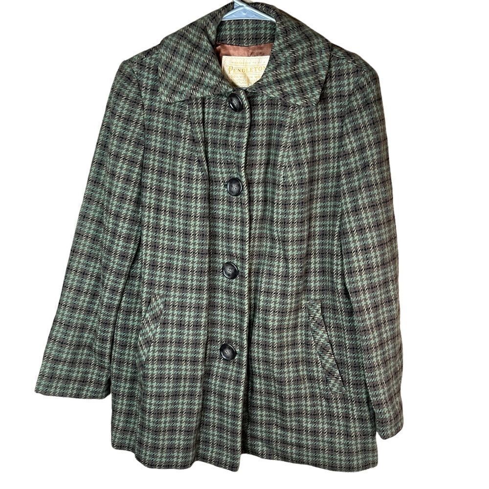 ‎Vintage Pendleton 100% Wool plaid coat